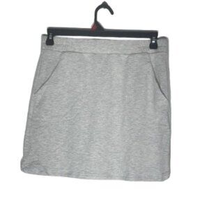 NWT Zyia Active Women's Gray Heathered Effortless Pocket Skirt, Large